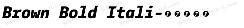 Brown Bold Itali字体转换